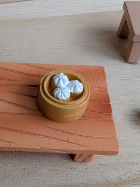 Miniature Food Items, Buns, Dollhouse Accessory